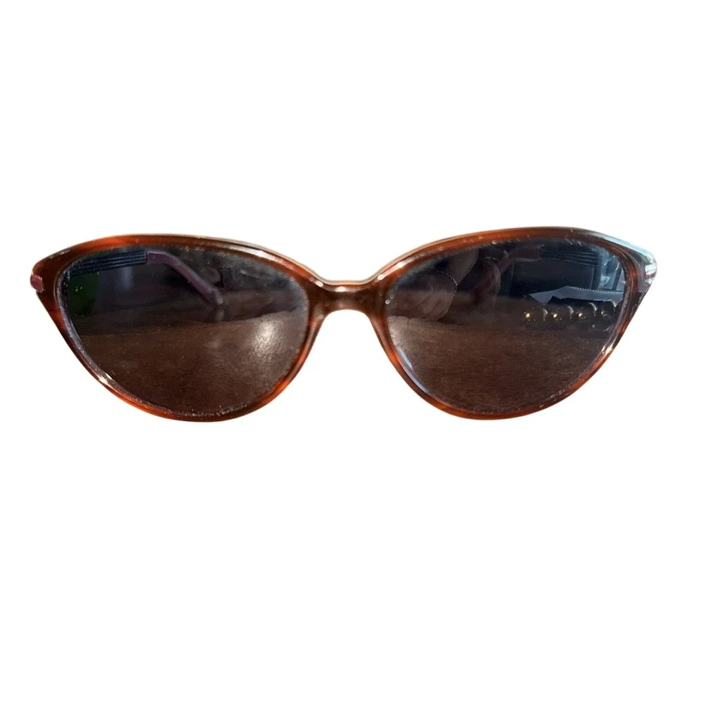 Lulu Guinness Sunglasses Cat Eye Tortoiseshell Pink Lip Motif Designer Whimsical